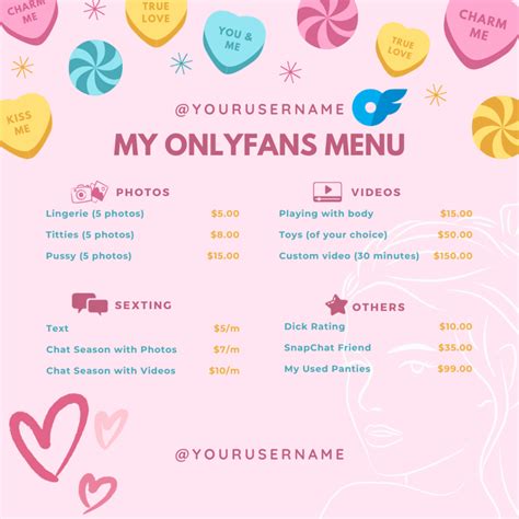 onlyfans price menu|OnlyFans Menu Ideas and Examples (Get 3 Free。